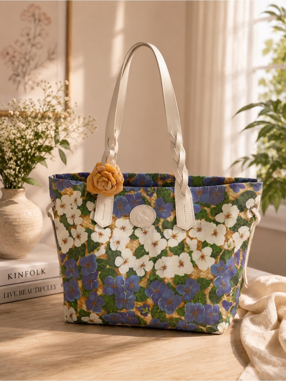 Dooney & Burke floral tote bag